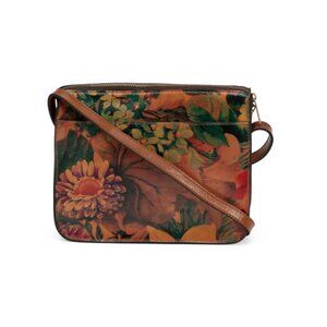 PATRICIA NASH Spring Multi Print Leather Vallata Crossbody Bag